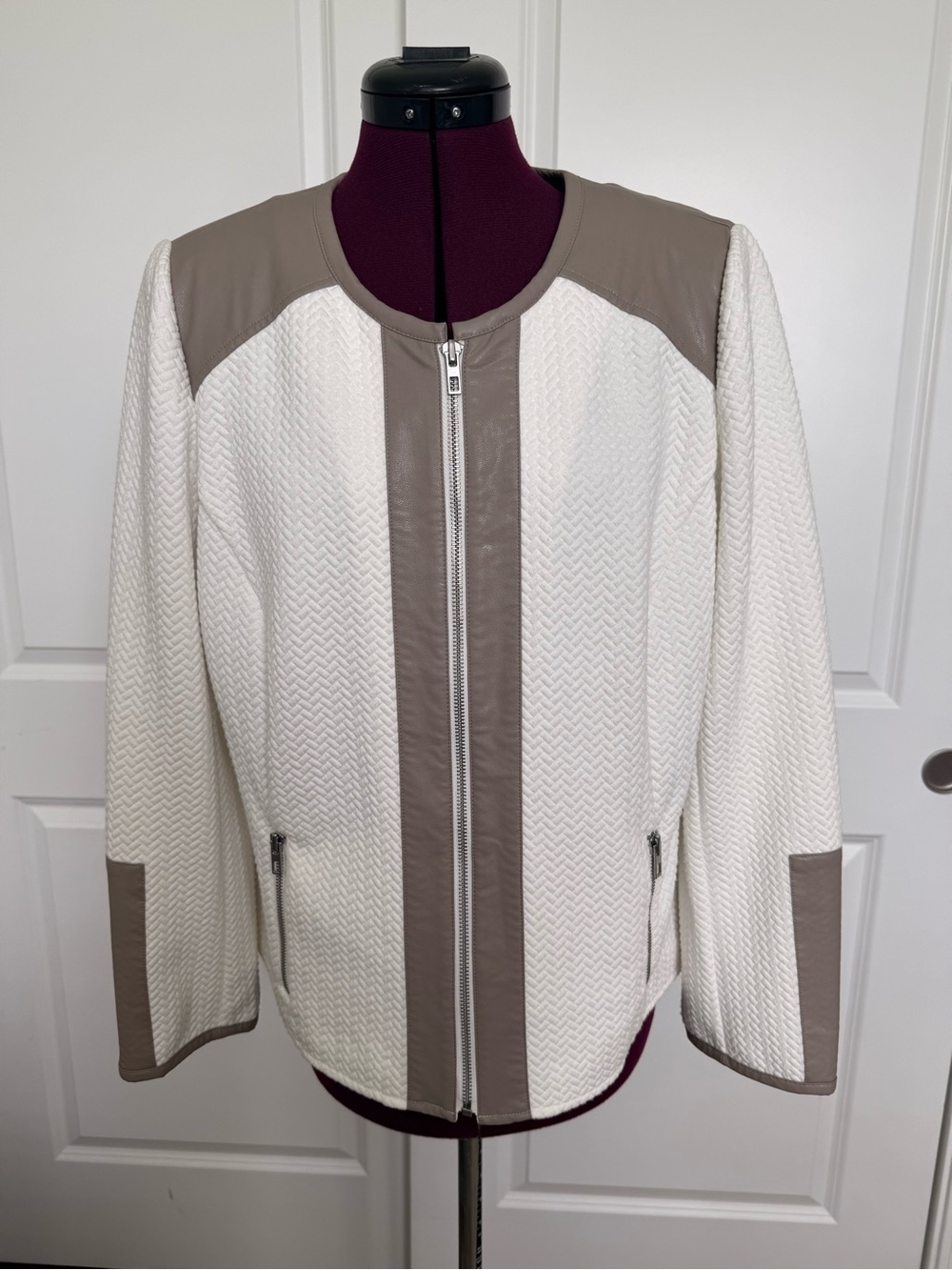 Chicos Moto zip Casual Blazer Jacket